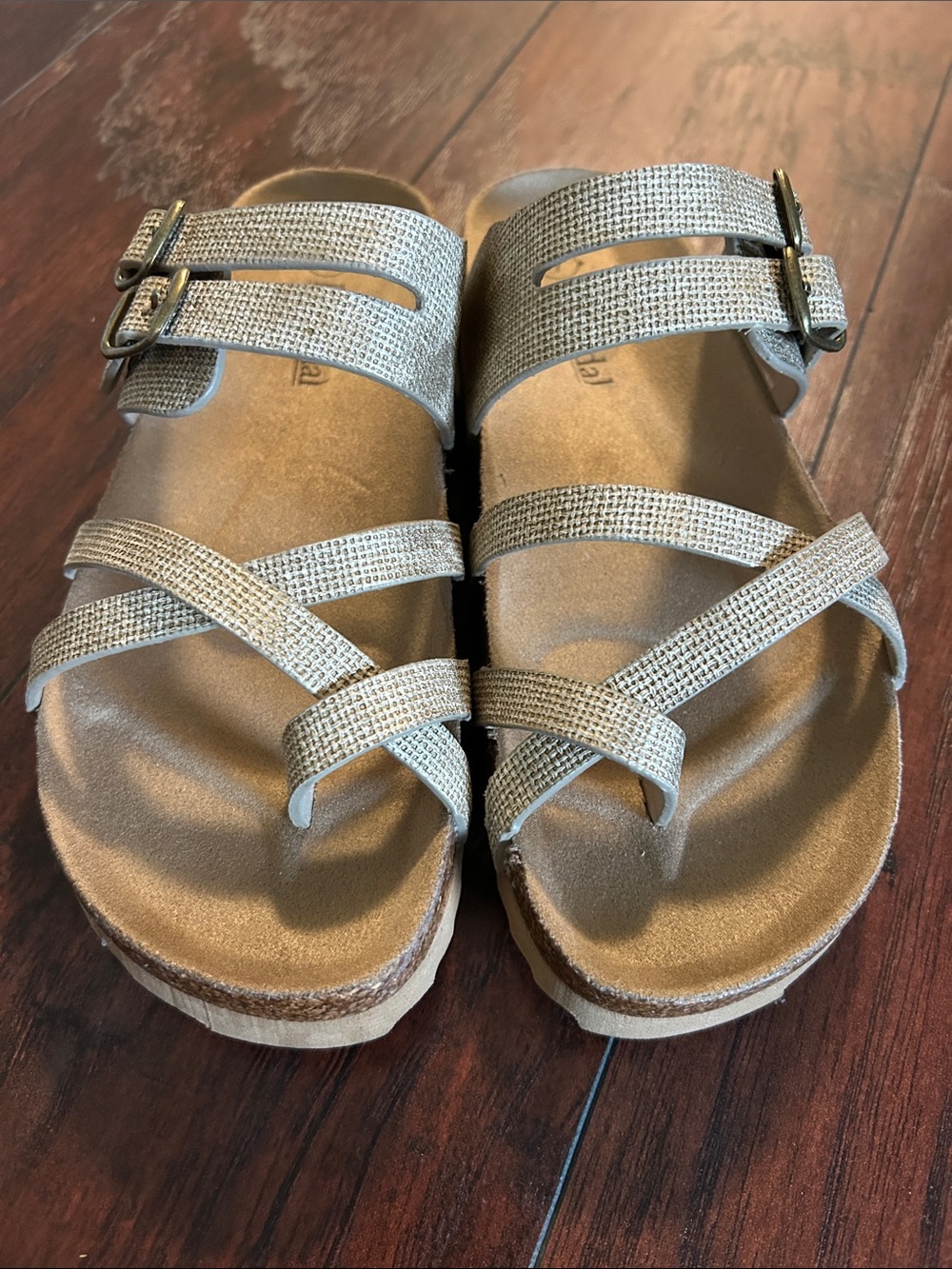 NWOT!! Never worn!! Bjorndal Metallic Gold Strappy Comfort Sandals for Women